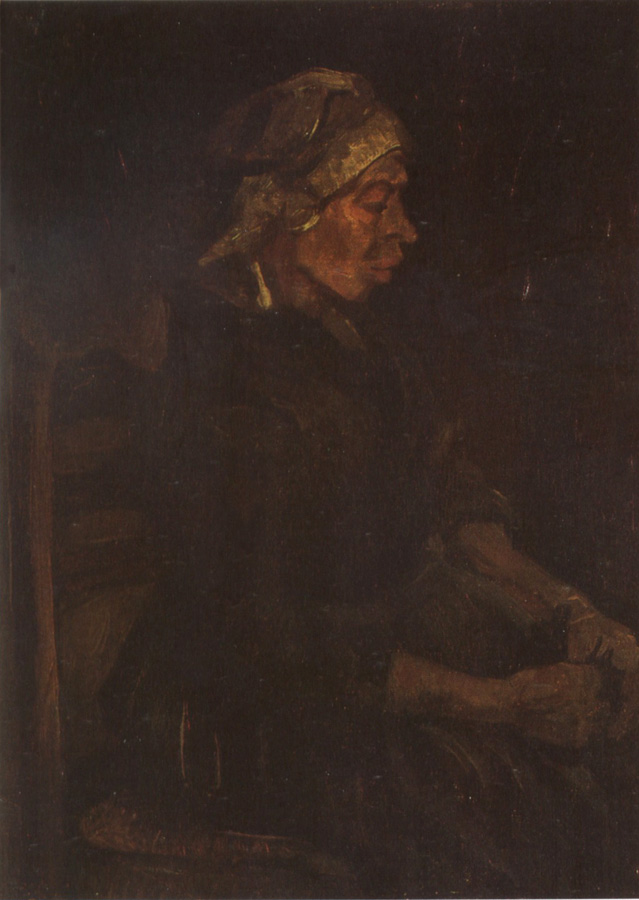 Peasant Woman Sewing in Front of a Window (nn04)